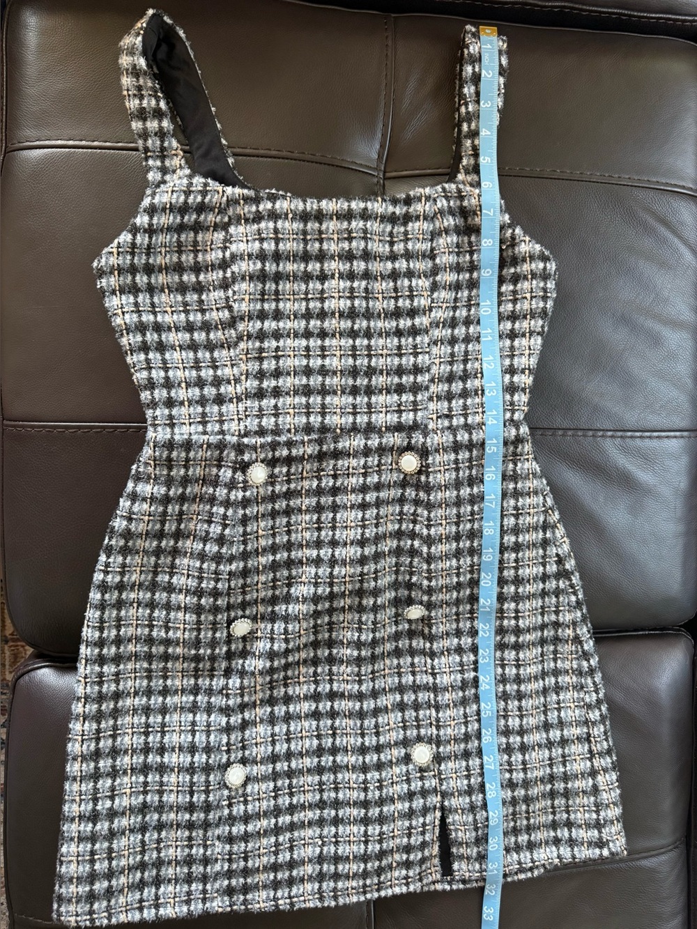 Francesca’s Mara Sleeveless Tweed Mini Dress Size S - Picture 8 of 10
